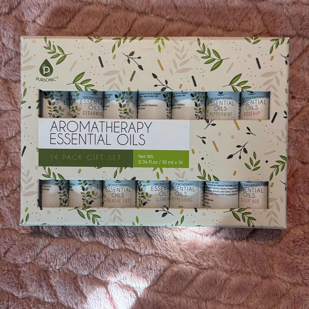NWT Pursonic 14-pack Aromatherapy Essential Oils Gift Set